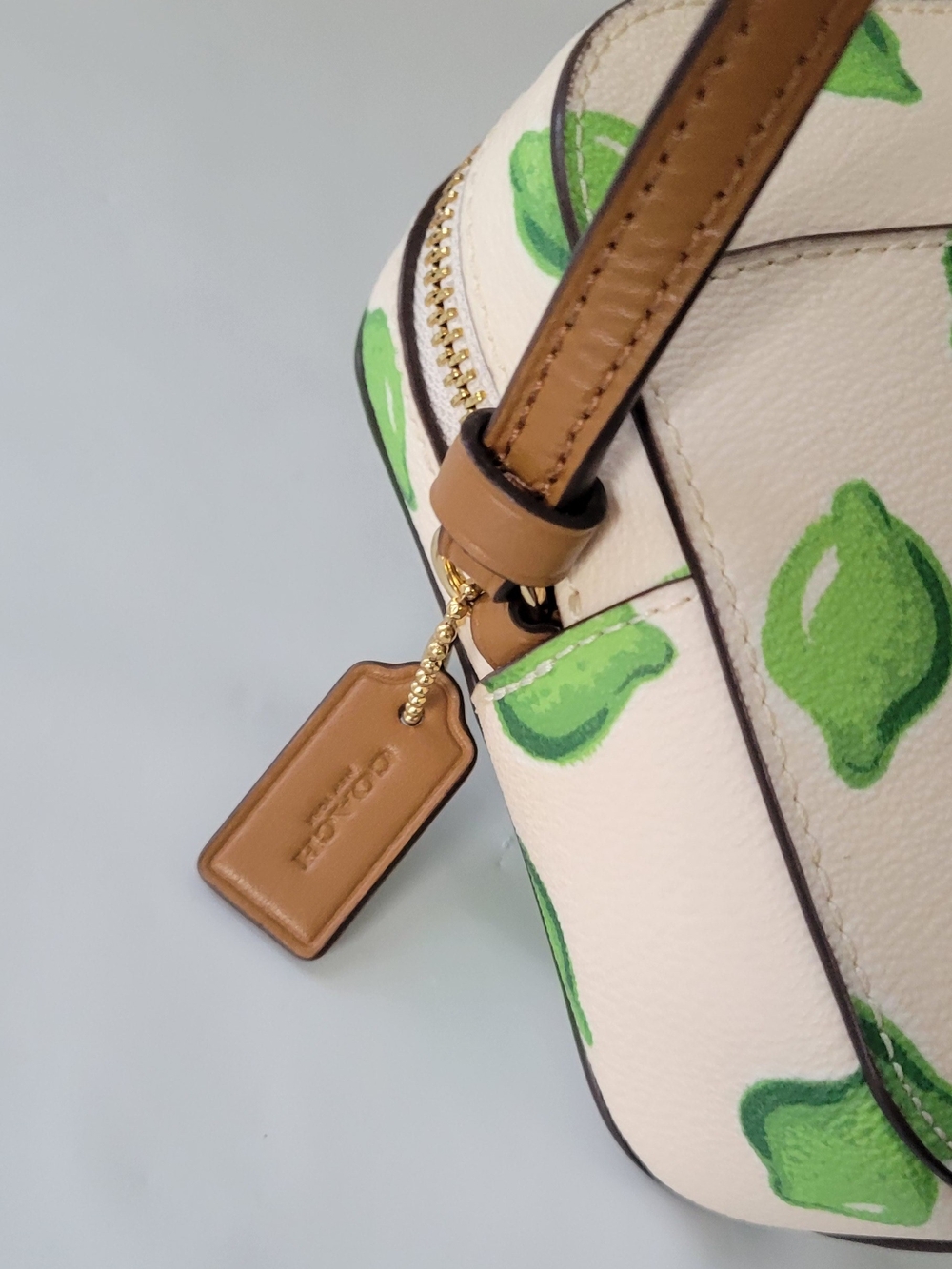 Coach Cream Crossbody Bag with Green Lemon Print - Picture 4 of 5